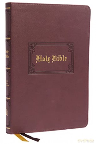KJV, Thinline Large Print Bible, Vintage Series, Leathersoft, Brown, Red Letter, Comfort Print: Holy Bible, King James Version - Bibles - Thomas Nelson [KSIĄŻKA]