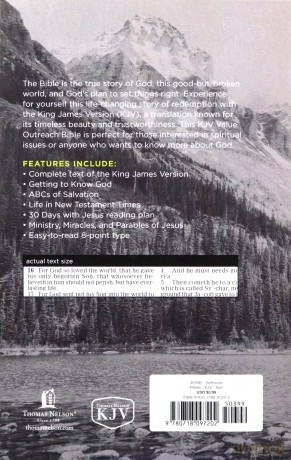 KJV, Value Outreach Bible, Paperback: Holy Bible, King James Version - Thomas Nelson [KSIĄŻKA]