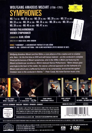 Bohm Wp: Mozart:Symphonies I-Iii + Documentation [BOX] [3DVD]