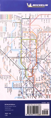 London - Michelin City Map 9201: Laminated City Plan (Michelin City Plans, 1) - Michelin [KSIĄŻKA]