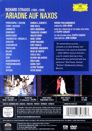 Bohm Wp: Strauss R:Ariadne Auf Naxos [DVD]