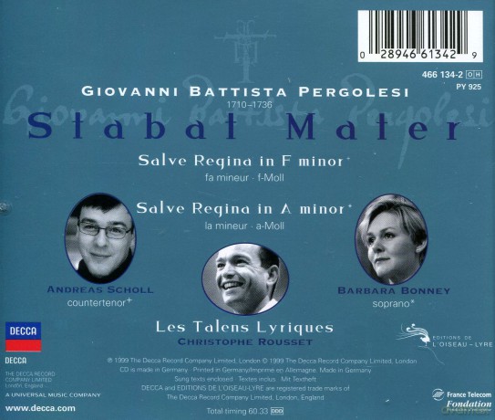 Bohm: Pergolesi: Stabat Mater [CD]
