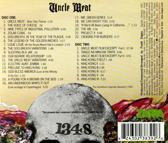Frank Zappa: Uncle Meat [2CD]