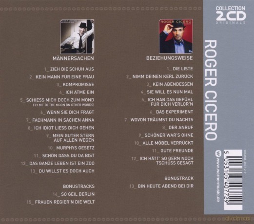 Roger Cicero: Mannersachen/Beziehungsweise [2CD]