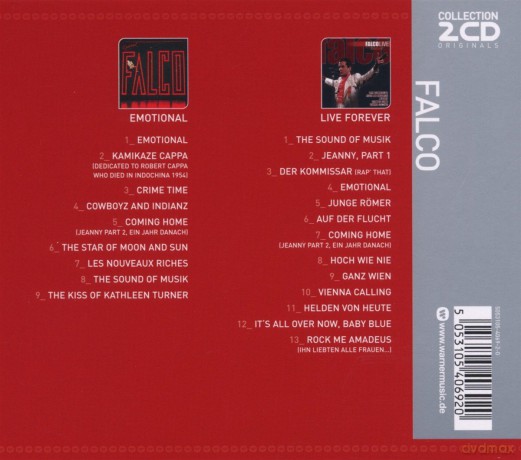Falco: Emotional/Live Forever [2CD]
