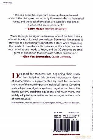 Math Through the Ages: A Gentle History for Teachers and Others (Dover Books on Mathematics) - WilliamP Berlinghoff [KSIĄŻKA]