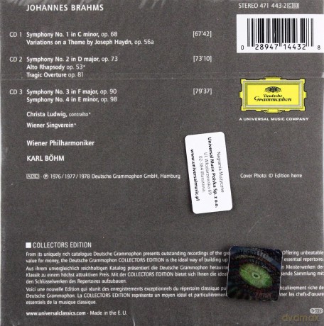 Karl Bohm: Brahms Symphonies [3CD]