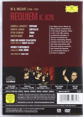 Bohm: Mozart:Requiem Kv 626 [DVD]