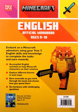 Minecraft English Ages 9-10: Official Workbook (Minecraft Education) - Collins KS2 [KSIĄŻKA]
