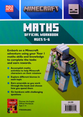Minecraft Maths Ages 5-6: Official Workbook (Minecraft Education) - Collins KS1 [KSIĄŻKA]