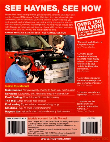 MINI Petrol (July 01 - 06) Haynes Repair Manual - Haynes [KSIĄŻKA]