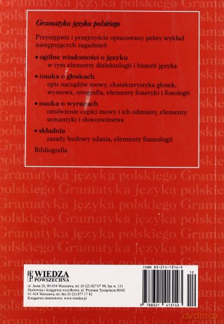 Gramatyka Języka Polskiego. [KSIĄŻKA]