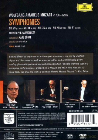 Bohm: Mozart:Symphonies I [DVD]