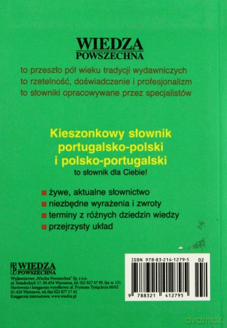 Kieszonkowy Słownik Portugalsko-Polski, Polsko-Portugalski [KSIĄŻKA]