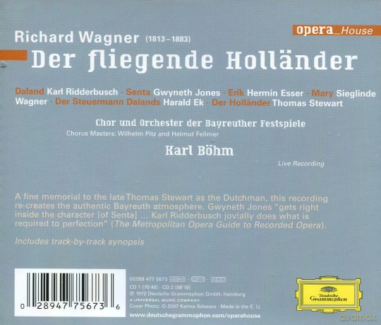 Bohm: Wagner: Der Fliegende Hollander Opera House [2CD]