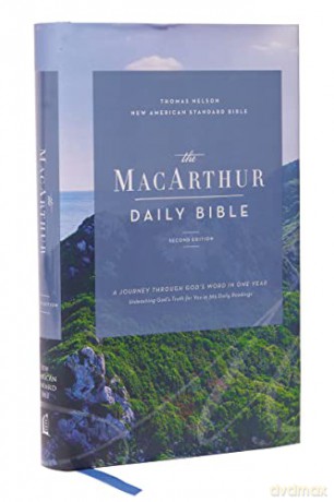 NASB, MacArthur Daily Bible, Hardcover, Comfort Print: Read the Bible in One Year with Notes from John Macarthur - John MacArthur [KSIĄŻKA]