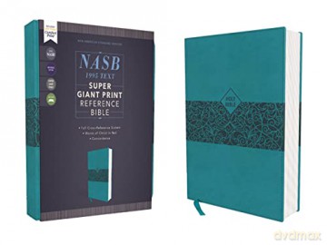 NASB, Super Giant Print Reference Bible, Leathersoft, Teal, Red Letter, 1995 Text, Comfort Print - Zondervan [KSIĄŻKA]