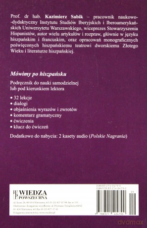 Mówimy Po Hiszpańsku - kurs dla początkujących - Kazimierz Sabik [KSIĄŻKA]