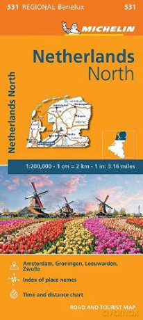 Netherlands North - Michelin Regional Map 531: Map (Michelin Regional Maps, 531) - Michelin [KSIĄŻKA]
