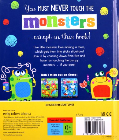 Never Touch The Monsters (board book) - Make Believe Ideas [KSIĄŻKA]