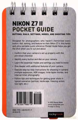 Nikon Z7 II: Pocket Guide: Buttons, Dials, Settings, Modes, and Shooting Tips - Rocky Nook [KSIĄŻKA]