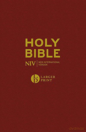NIV Larger Print Burgundy Hardback Bible - New International Version [KSIĄŻKA]