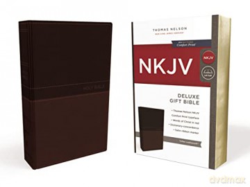 NKJV, Deluxe Gift Bible, Imitation Leather, Tan, Red Letter Edition: Holy Bible, New King James Version - Thomas Nelson [KSIĄŻKA]