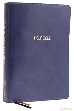 NKJV, Foundation Study Bible, Large Print, Leathersoft, Blue, Red Letter, Thumb Indexed, Comfort Print: Holy Bible, New King James Version - Bibles - Thomas Nelson [KSIĄŻKA]