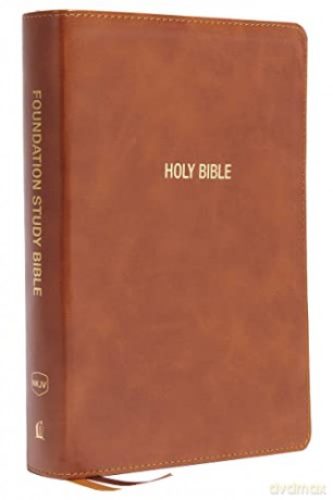 NKJV, Foundation Study Bible, Large Print, Leathersoft, Brown, Red Letter, Comfort Print: Holy Bible, New King James Version - Bibles - Thomas Nelson [KSIĄŻKA]
