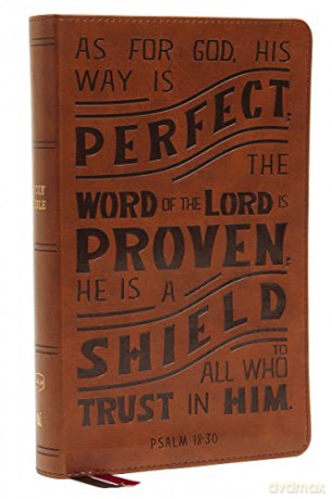 NKJV, Personal Size Reference Bible, Verse Art Cover Collection, Leathersoft, Tan, Red Letter, Thumb Indexed, Comfort Print: Holy Bible, New King James Version [KSIĄŻKA]