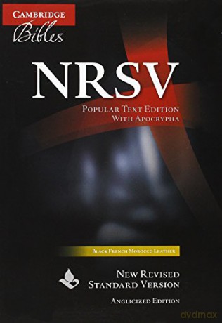 NRSV Popular Text Bible with Apocrypha, Black French Morocco Leather, NR533:TA: Anglicized Edition (Cambridge Bibles) - Bible [KSIĄŻKA]