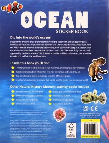 Ocean Sticker Book (Natural History Museum Sticker Books) - The Natural History Museum [KSIĄŻKA]