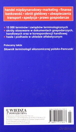 Słownik Terminologii Ekonomicznej Francusko-Polski [KSIĄŻKA]