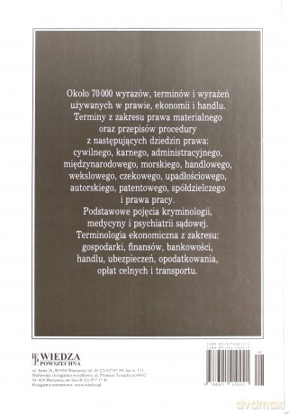 Słownik Terminologii Prawniczej I Ekonomicznej Angielsko-Polski [KSIĄŻKA]