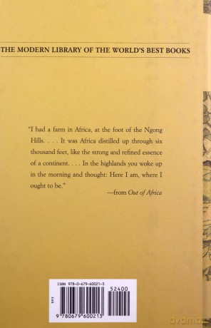 Out of Africa (Modern Library) (Modern Library 100 Best Nonfiction Books) - Isak Dinesen [KSIĄŻKA]