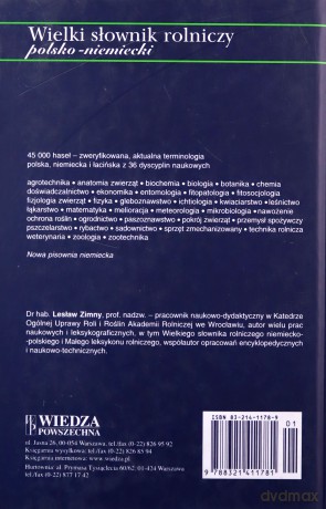 Wielki Słownik Rolniczy Polsko-Niemiecki [KSIĄŻKA]