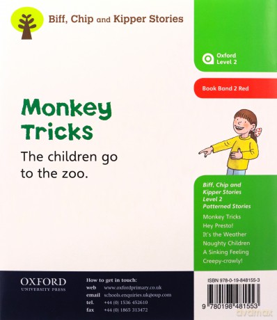 Oxford Reading Tree: Level 2: Patterned Stories: Monkey Tricks (Oxford Reading Tree, Biff, Chip and Kipper Stories New Edition 2011) - Roderick Hunt [KSIĄŻKA]