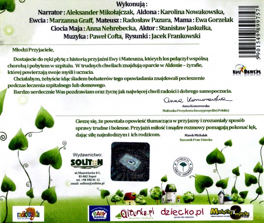 Przyjaciółka Aldona: Historia Na Onkologiczny Odzdziale Dziec. [CD]