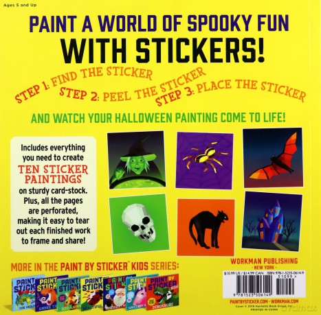 Paint by Sticker Kids: Halloween: Create 10 Pictures One Sticker at a Time! Includes Glow-in-the-Dark Stickers [KSIĄŻKA]