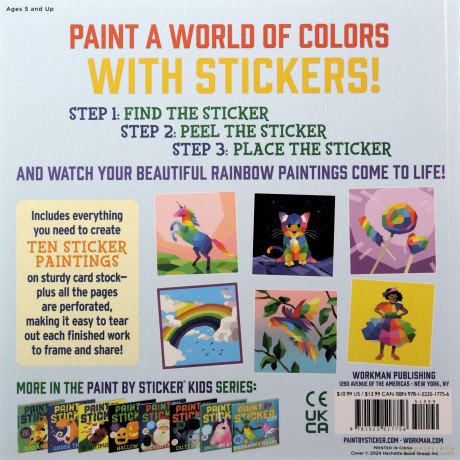 Paint by Sticker Kids: Rainbows Everywhere!: Create 10 Pictures One Sticker at a Time! [KSIĄŻKA]