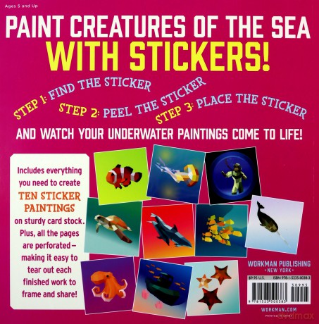 Paint By Sticker Kids: Under The Sea: Create 10 Pictures One Sticker At A Time! [KSIĄŻKA]