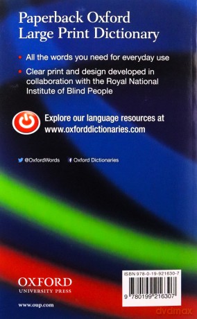 Paperback Oxford Large Print Dictionary - Oxford Languages [KSIĄŻKA]