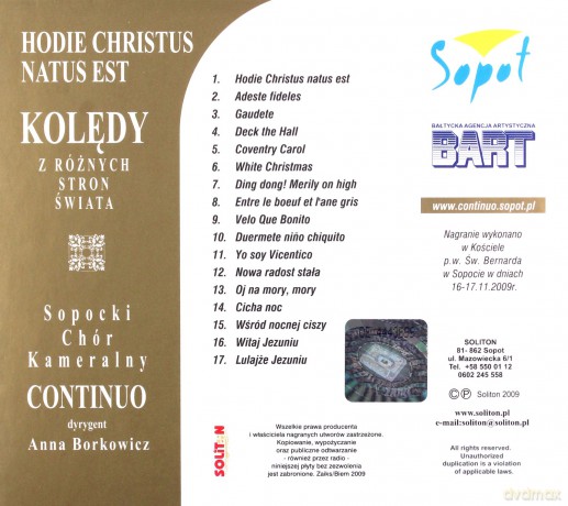 Chor Continuo: Koledy (digipack) [CD]
