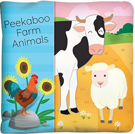Peekaboo Farm Animals: Cloth Book with a Crinkly Cover! - Annie Sechao [KSIĄŻKA]