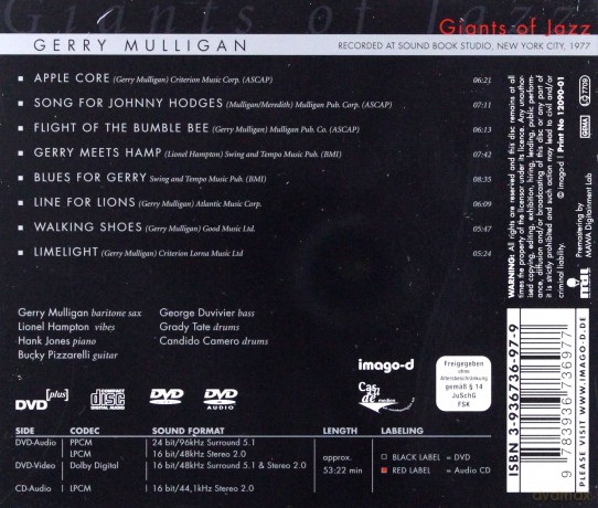 Giants Of Jazz: Gerry Mulligan [DVD]