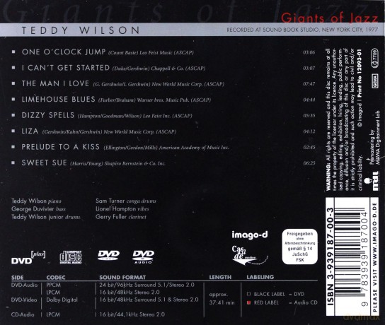 giants of jazz: teddy wilson [dvd]+[cd]