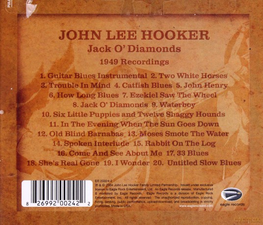 John Lee Hooker: Jacsk O Diamonds: 1949 Recordings [CD]
