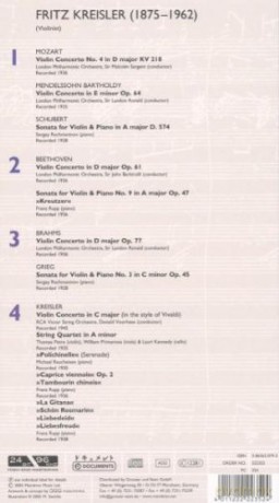 Fritz Kreisler: 4cd Bookformat (+ 20 Pages Booklet) [4CD]