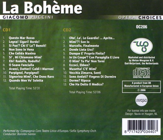Opera Choices: La Boheme [2CD]