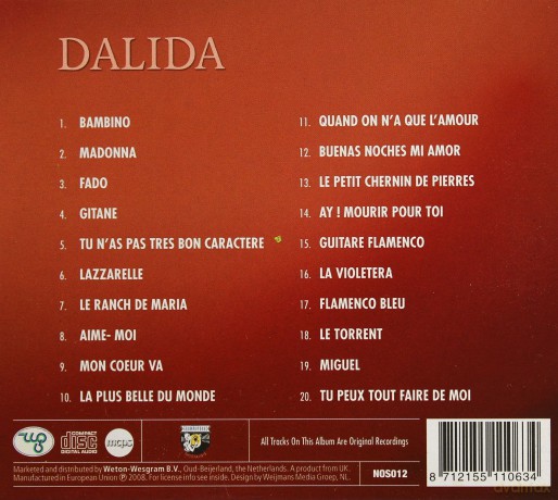 Dalida: 20 Chansons [CD]